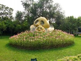 panda statue in panda base chengdu